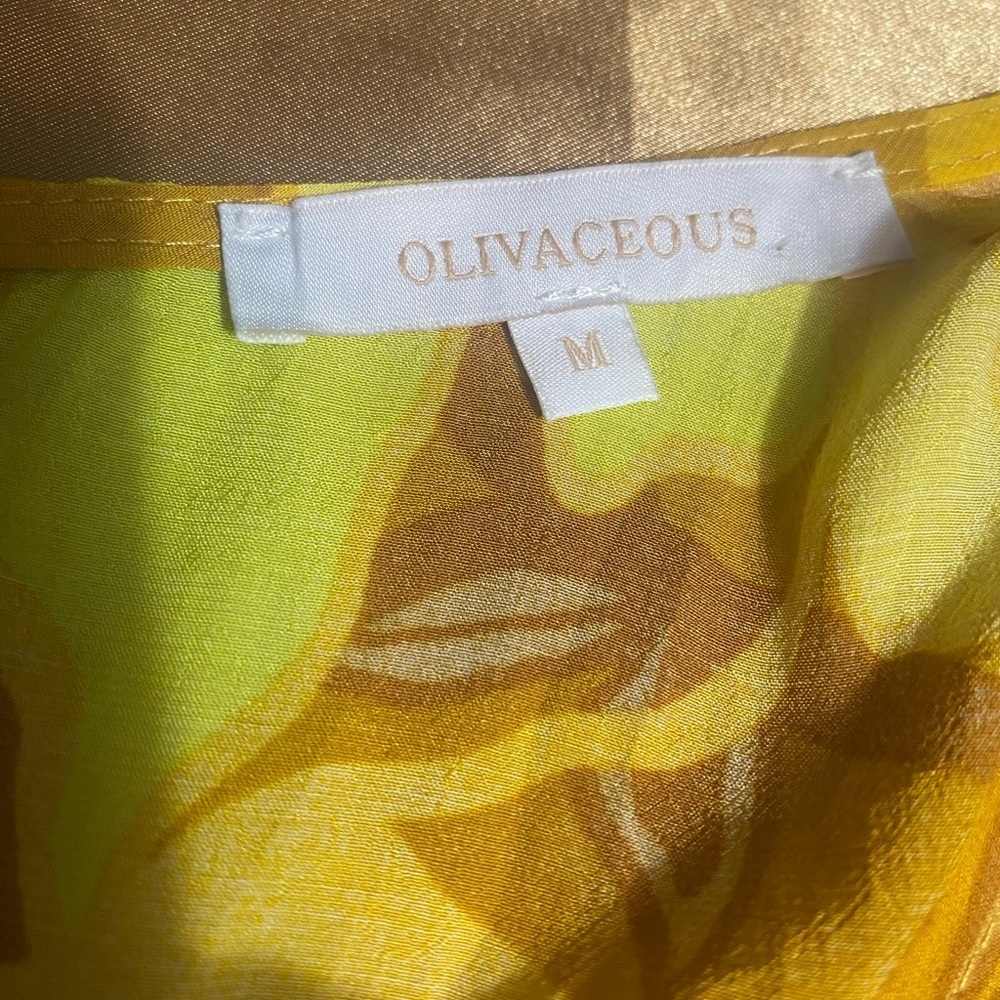 Olivaceous Yellow Green Wrap Sundress - Picture 9 of 10